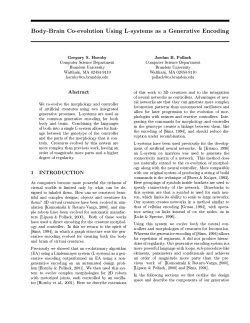 Body-Brain Co-evolution Using L-Systems as a Generative
