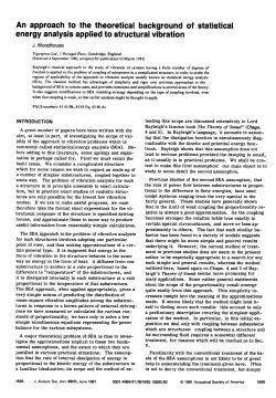 An Approach to the Theoretical Background of Statistical Energy