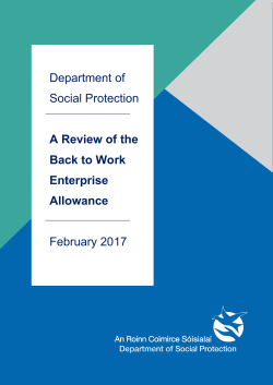 A review of the Back to work enterprise allowance