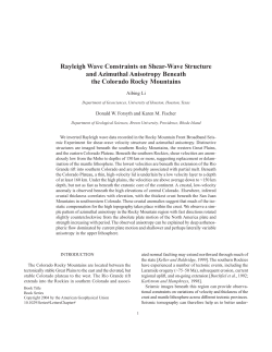 Rayleigh Wave Constraints on Shear