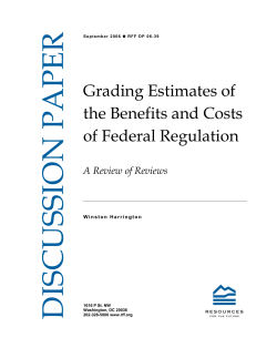 Grading Estimates of the Benefits and Costs of Federal Regulation