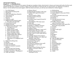 Chapter 9 - 11 IDs