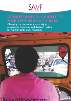 Gender and the Right to Mobility in South Asia: Changing the