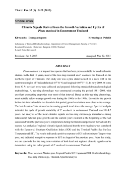 Climatic signals derived from the growth variation and