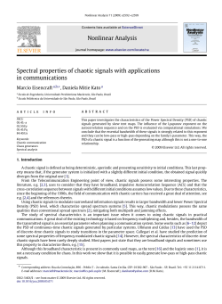Spectral properties of chaotic signals with applications in