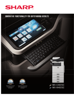 MX-B402SC | MX-C402SC Brochure