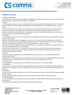 1. BASIS OF QUOTATION All quotations are made without any