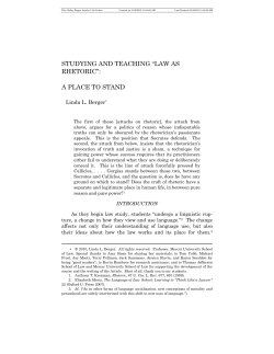 Law as Rhetoric