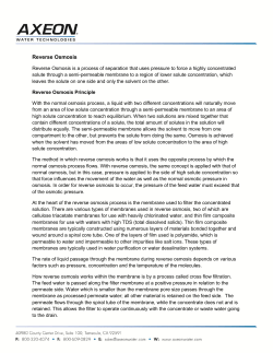 Reverse Osmosis - AXEON Water Technologies