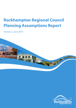 Rockhampton Regional Council Planning Assumptions Report