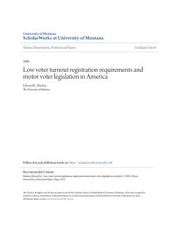 Low voter turnout registration requirements and motor voter