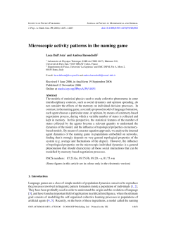 Microscopic activity patterns in the naming game