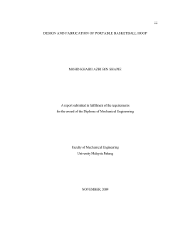 iii DESIGN AND FABRICATION OF PORTABLE BASKETBALL