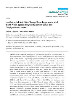 Antibacterial Activity of Long-Chain Polyunsaturated Fatty Acids