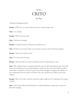 Plato`s Crito