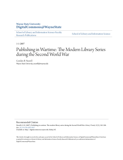 The Modern Library Series during the Second World War