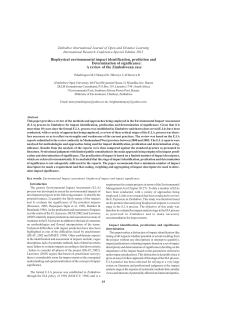 Biophysical environmental impact identification, prediction and