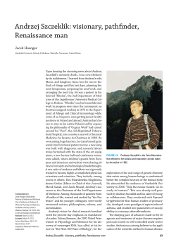 Andrzej Szczeklik: visionary, pathfinder, Renaissance man