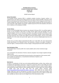 1 Randolph Glacier Inventory: A Dataset of Global Glacier Outlines