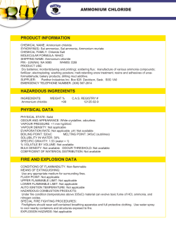 ammonium chloride product information
