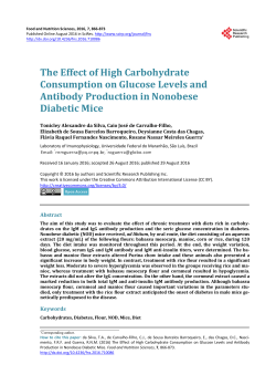 The Effect of High Carbohydrate Consumption on Glucose Levels