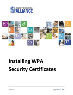 Installing WPA Security Certificates