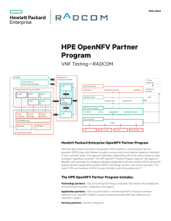 HPE OpenNFV Partner Program: VNF Testing&mdash;RADCOM data sheet