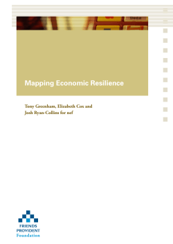 Mapping economic resilience - Friends Provident Foundation