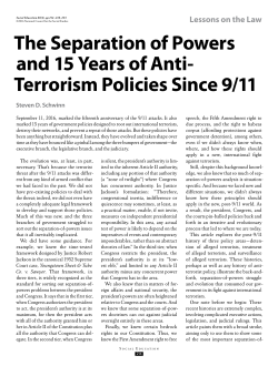 The Separation of Powers and 15 Years of Anti