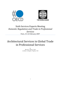 Architectural Services in Global Trade in Professional