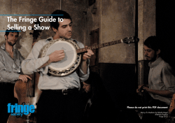 The Fringe Guide to Selling a Show