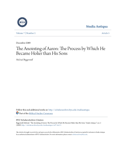 The Anointing of Aaron