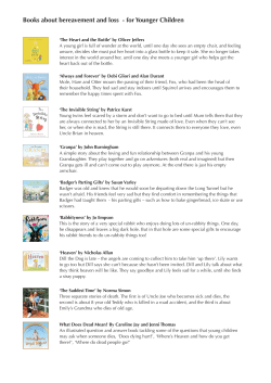 Books about bereavement and loss