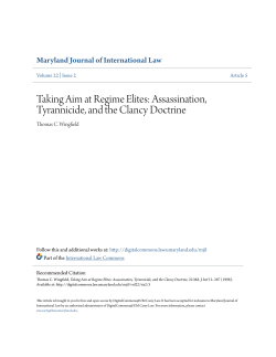 Taking Aim at Regime Elites: Assassination, Tyrannicide, and the
