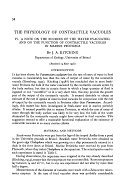 THE PHYSIOLOGY OF CONTRACTILE VACUOLES