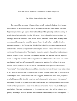 Free and Coerced Migrations: The Atlantic in Global