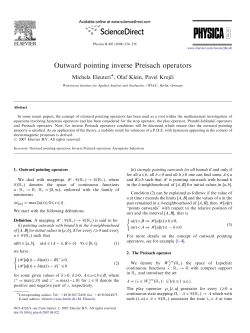 Outward pointing inverse Preisach operators
