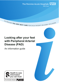 Looking after your feet with Peripheral Arterial Disease (PAD)