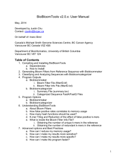 User Manual - Canada`s Michael Smith Genome Sciences Centre