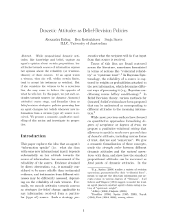 Doxastic Attitudes as Belief-Revision Policies