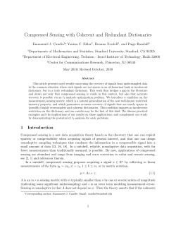 Compressed Sensing with Coherent and Redundant Dictionaries