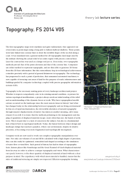 Topography. FS 2014 V05