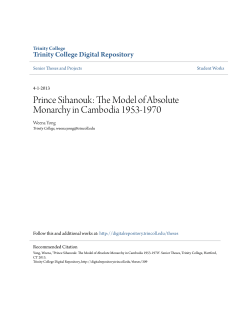 Prince Sihanouk: The Model of Absolute Monarchy in Cambodia