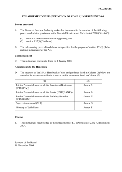 2004/86: Enlargement Of EU (Definition Of Zone A