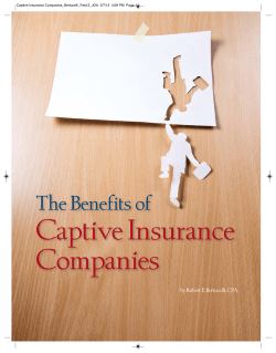 The Benefits Of Captive Insurance Companies