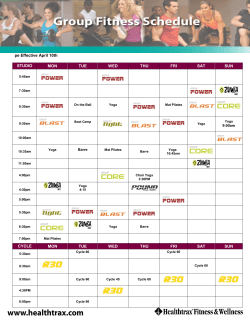 Group Fitness Schedule