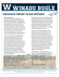 Fall 2016 - Camp Winadu