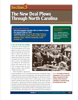 The New Deal Plows Through North Carolina The New Deal Plows