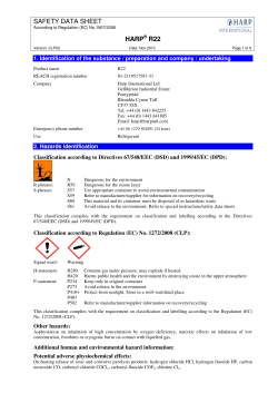 safety data sheet harp&reg; r22