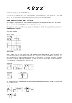 Game rules for 2 players, Black and White